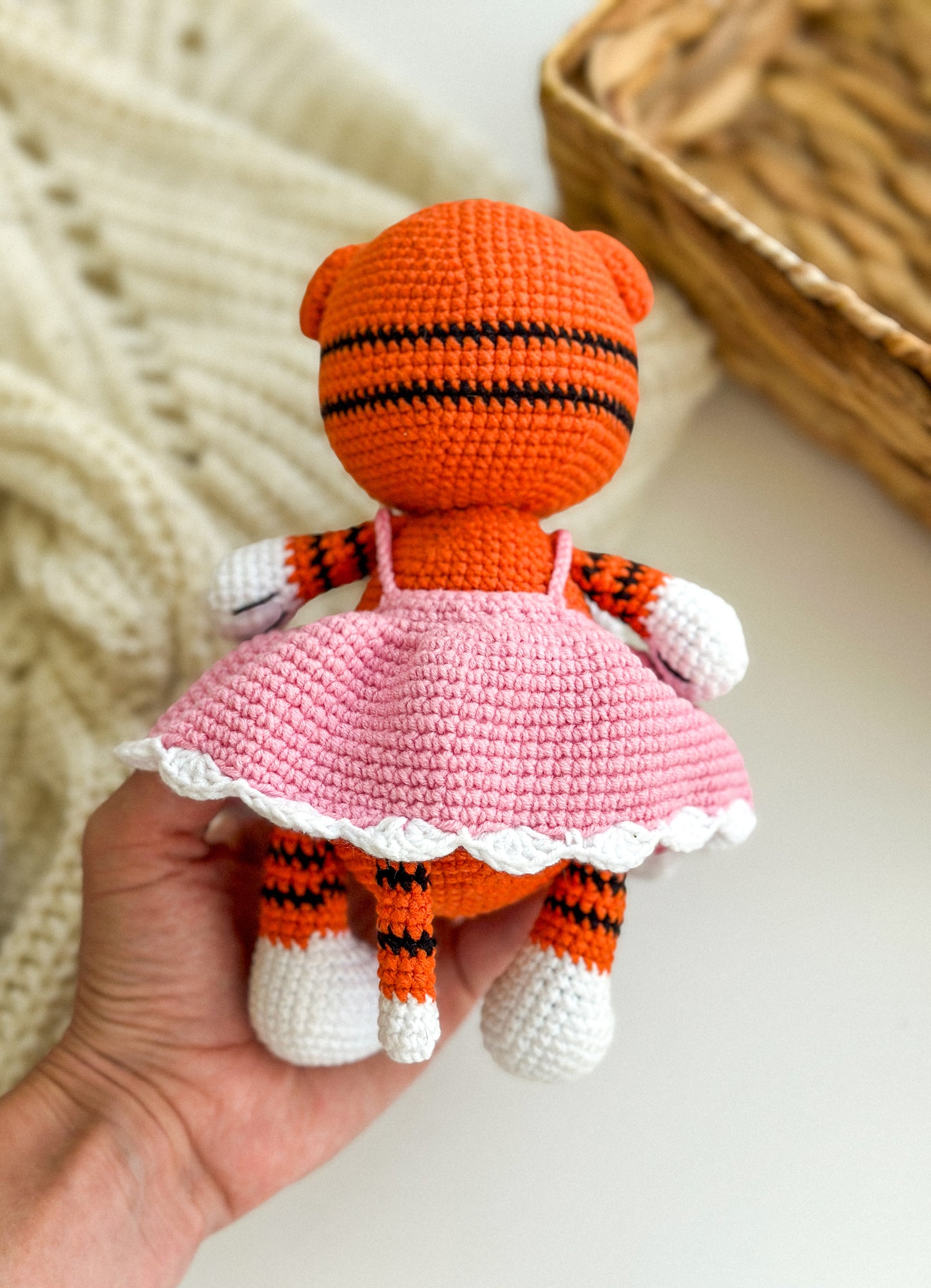 Crochet Tiger Doll Set – Amigurumi Girl & Boy Baby Gift Handmade