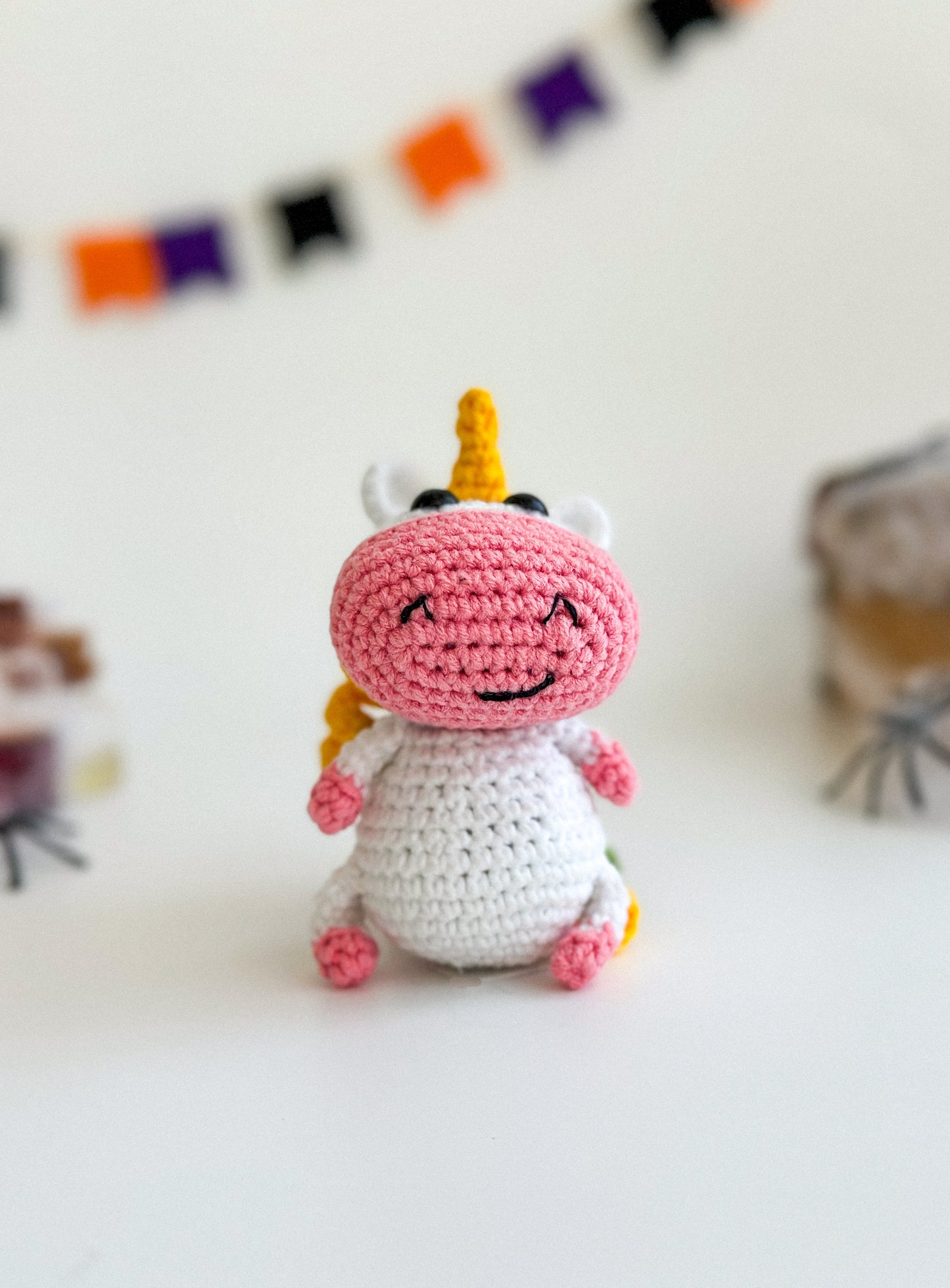 Crochet Unicorn Car Charm
