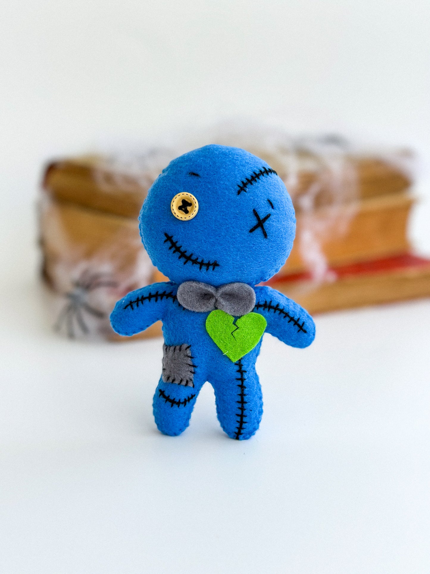 Soft felt zombie ornaments for Halloween tree or shelf