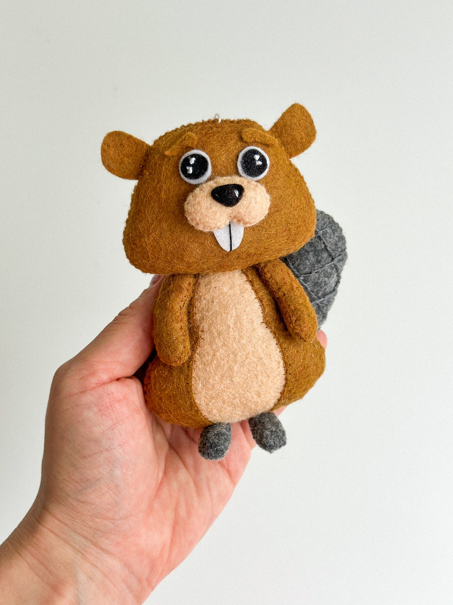Felt Beaver Ornament