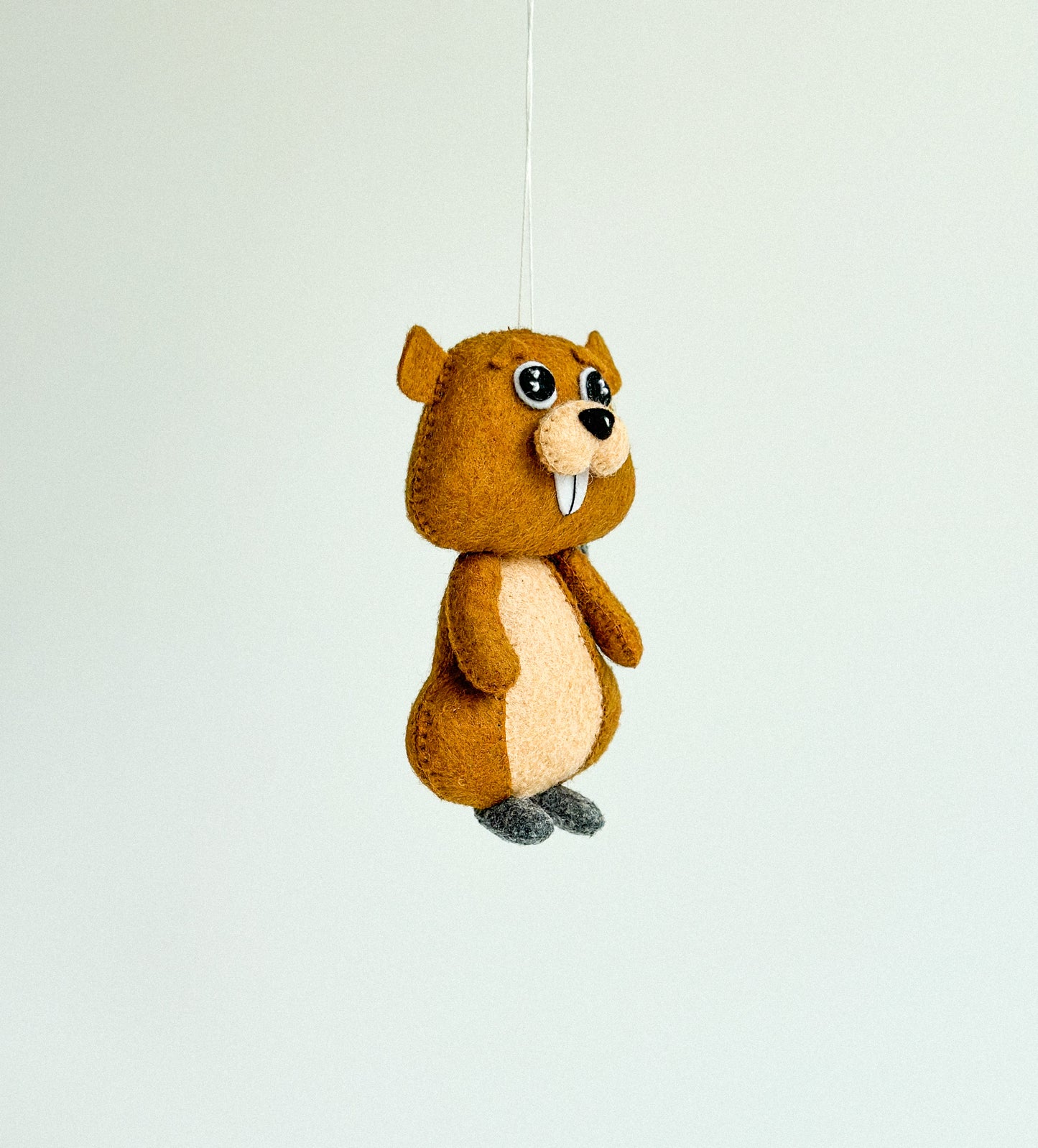 Felt Beaver Ornament