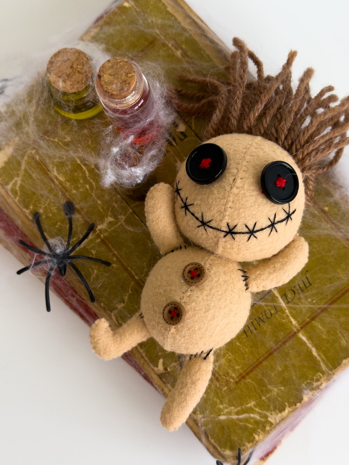 Halloween voodoo ornament set with stitched details and gothic vibes