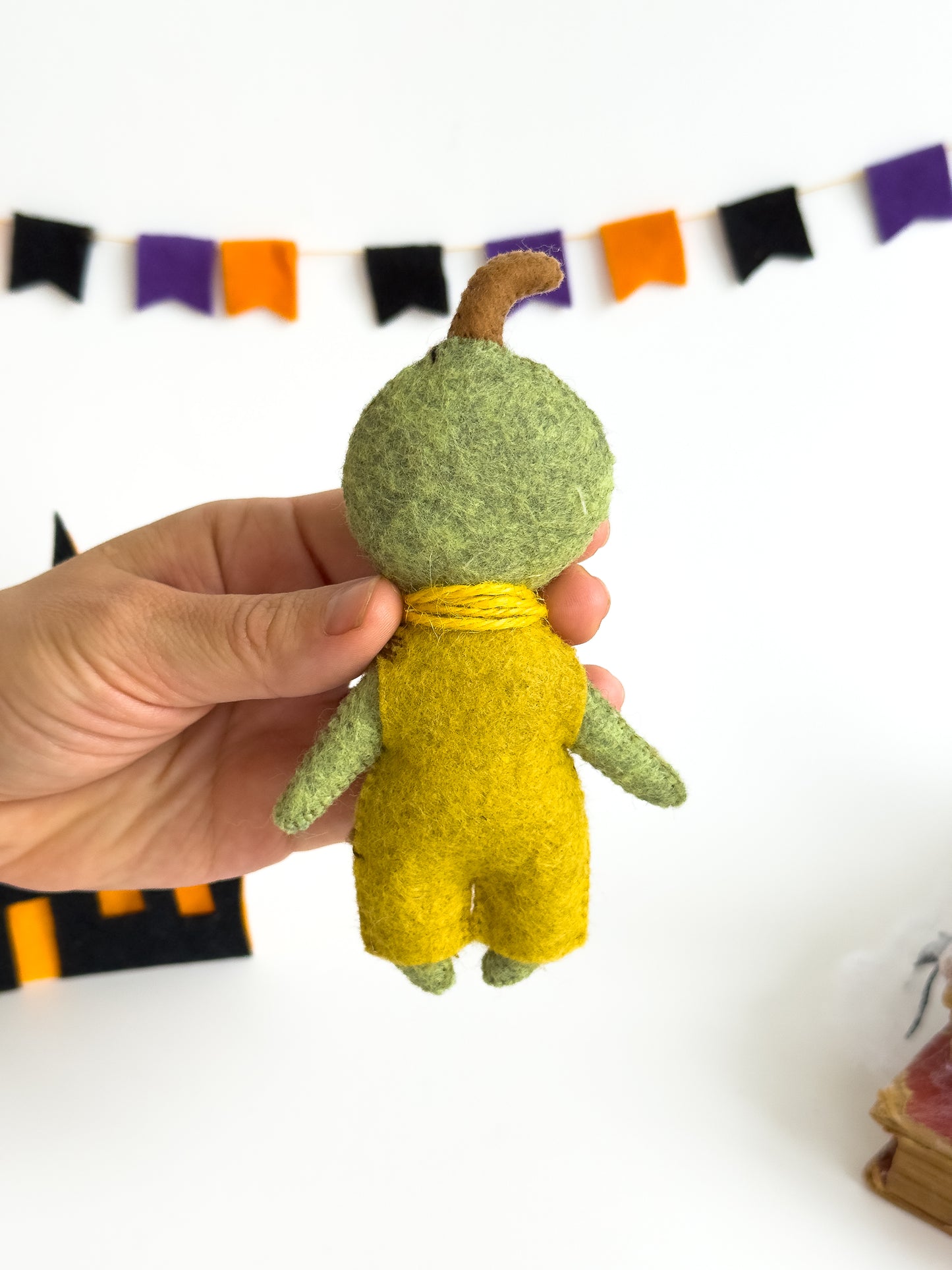 Cute spooky toys – pumpkin kids plushies by WoollyFox
