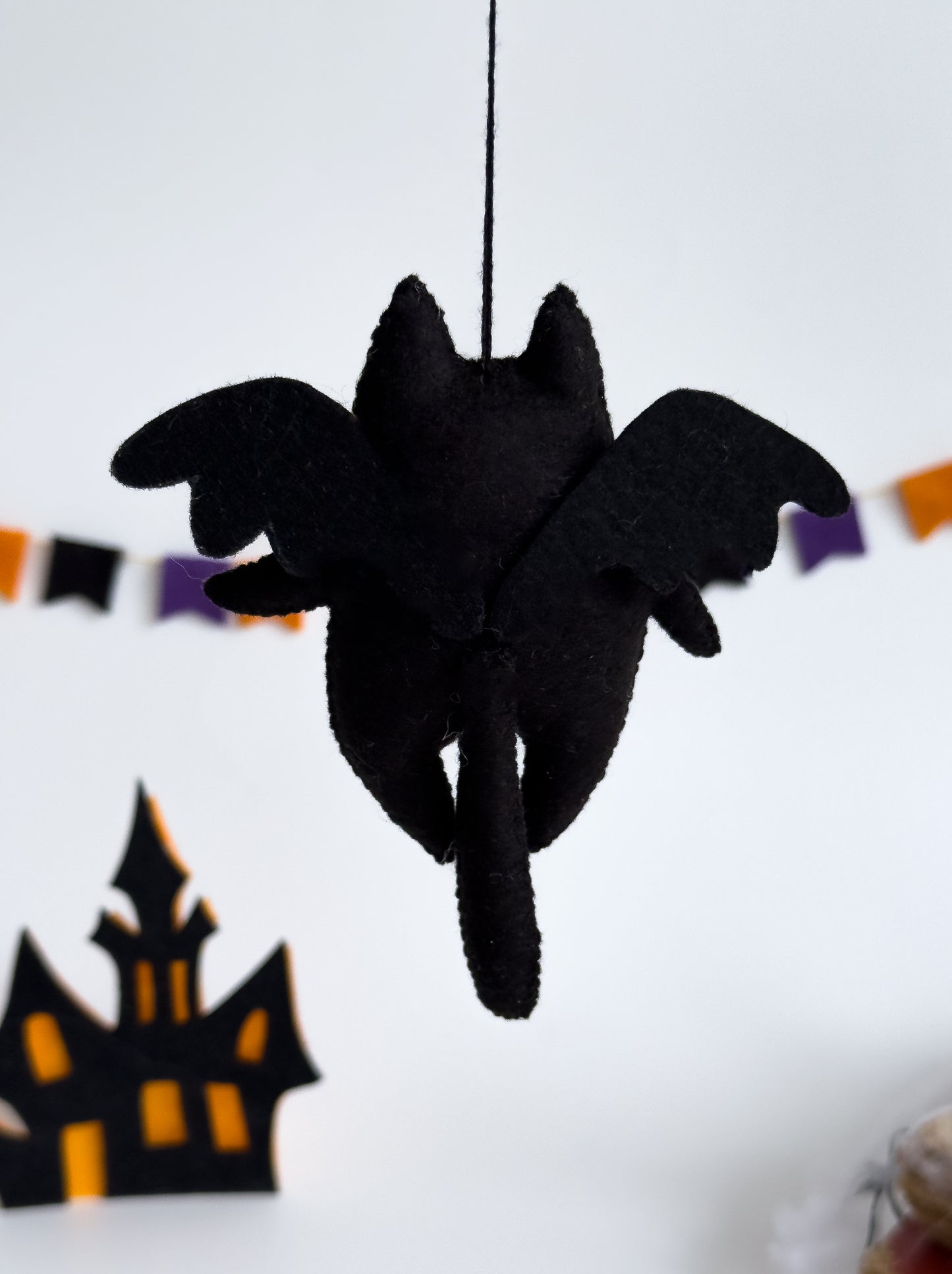 Creepy cute cat toy for spooky home or nursery