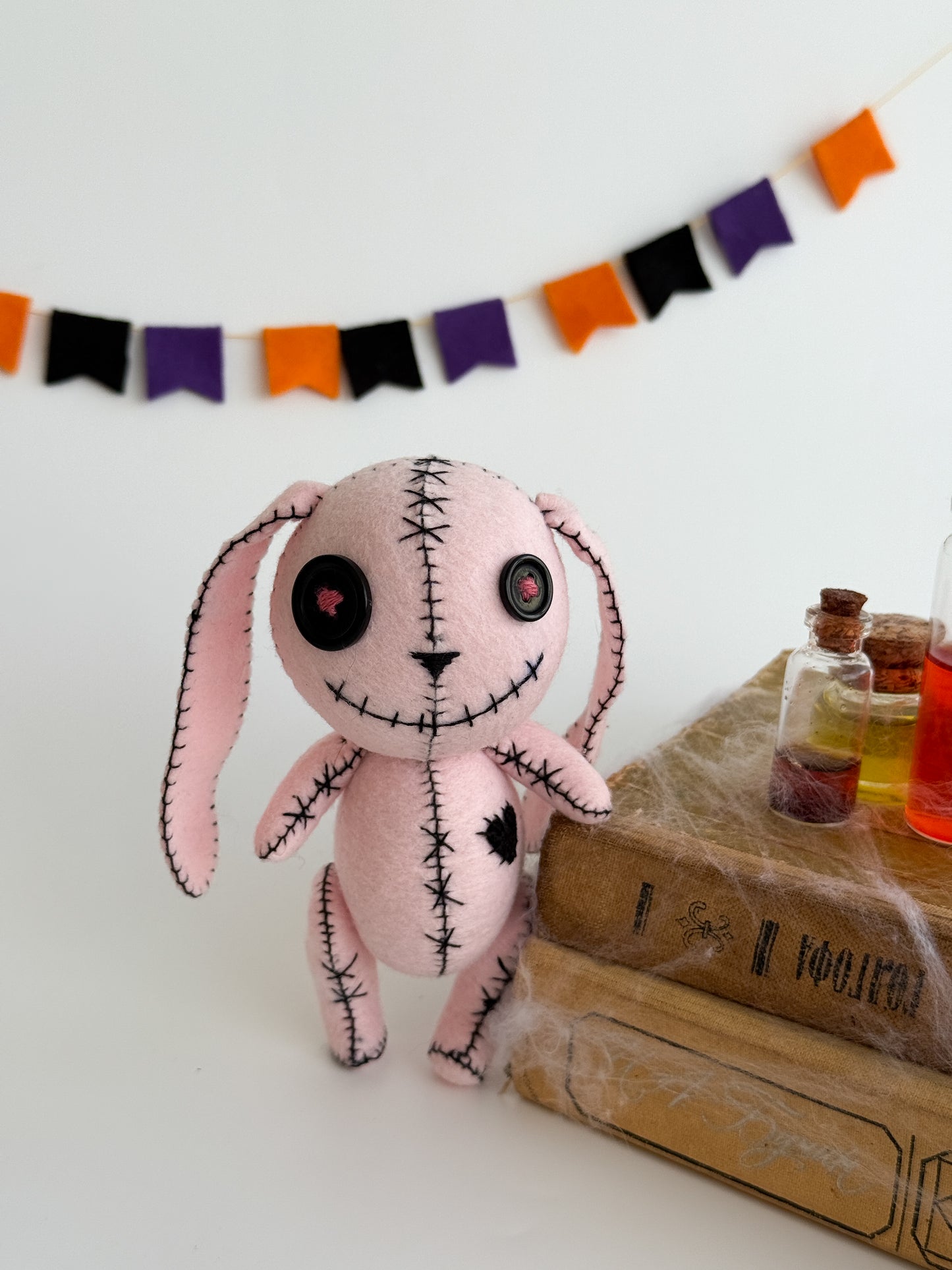 Spooky cute Halloween bunny soft toy