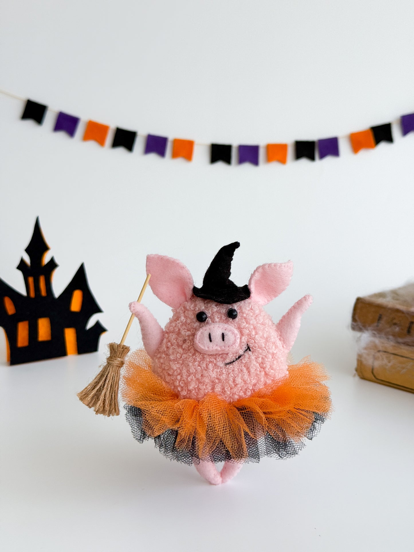 kawaii halloween plushie – handmade pastel goth decor