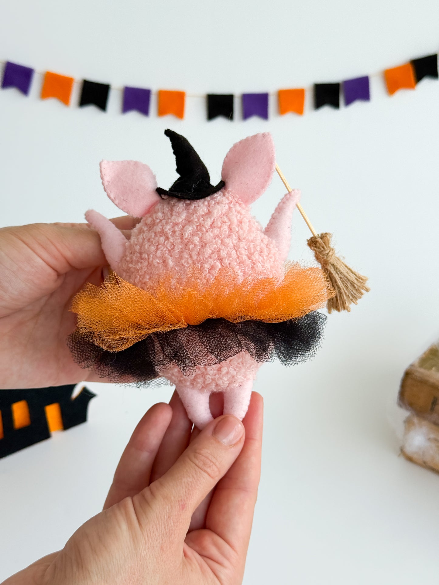 kawaii halloween plushie – handmade pastel goth decor