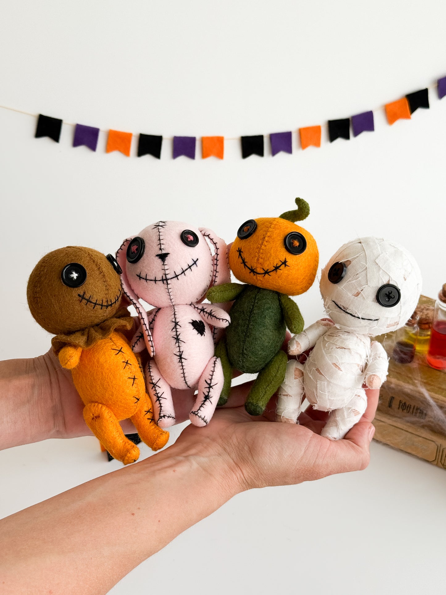 Gothic kawaii plush pumpkin Halloween collectible