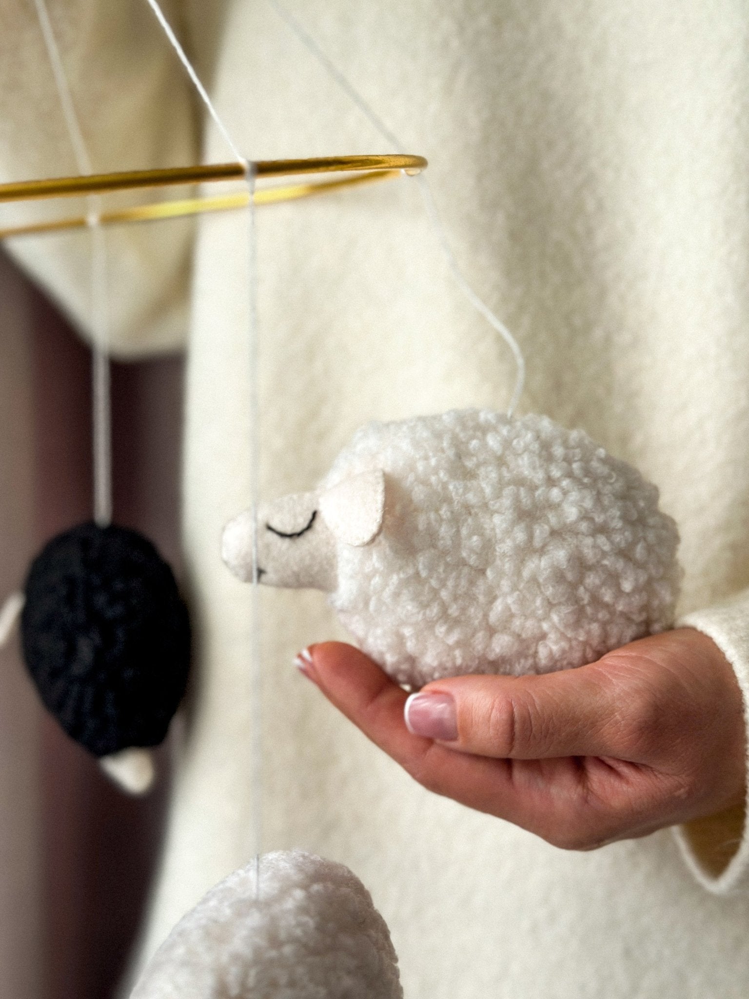 Baby Sheep Mobile for Crib - WoollyFox