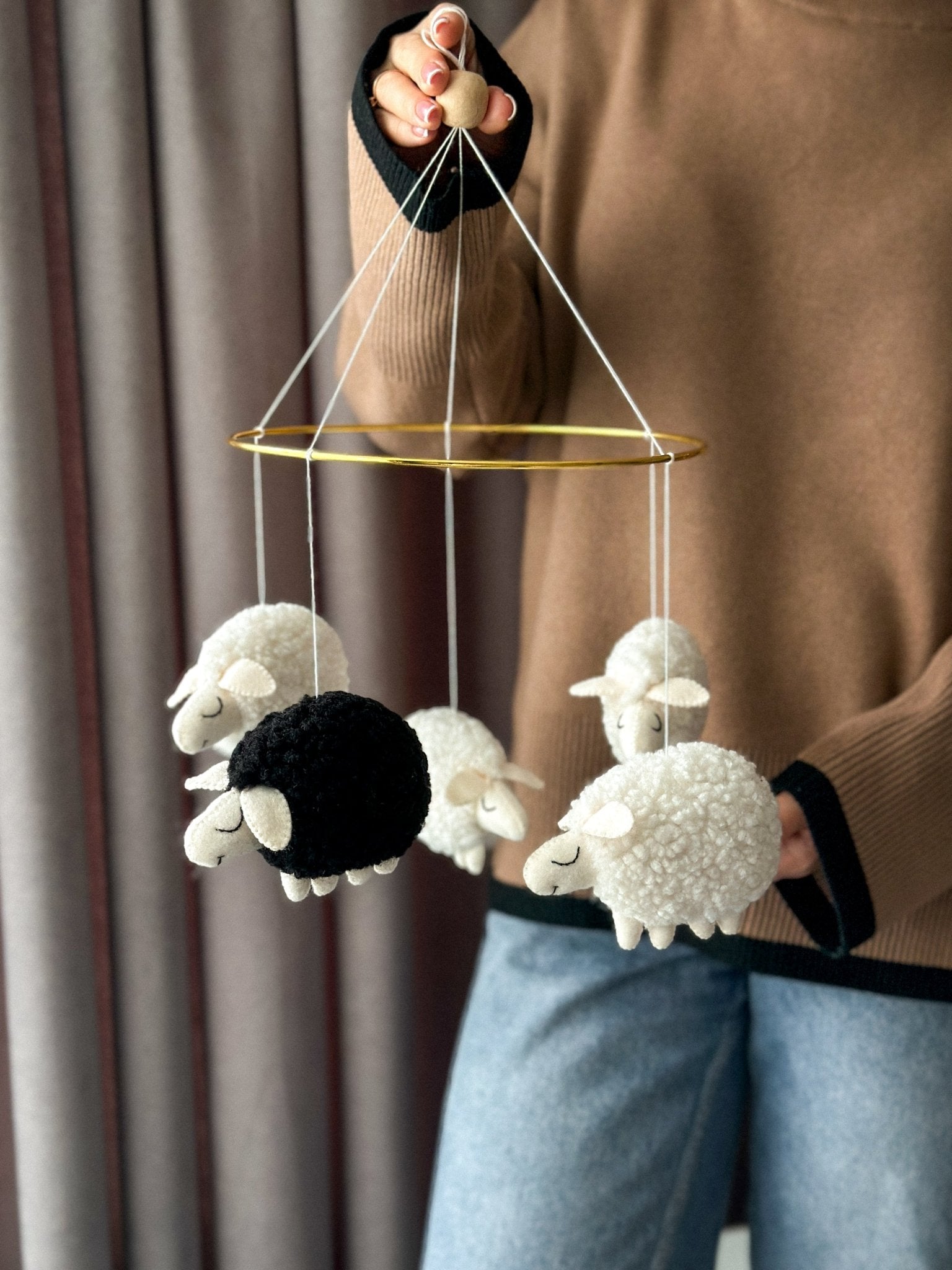 Baby Sheep Mobile for Crib - WoollyFox
