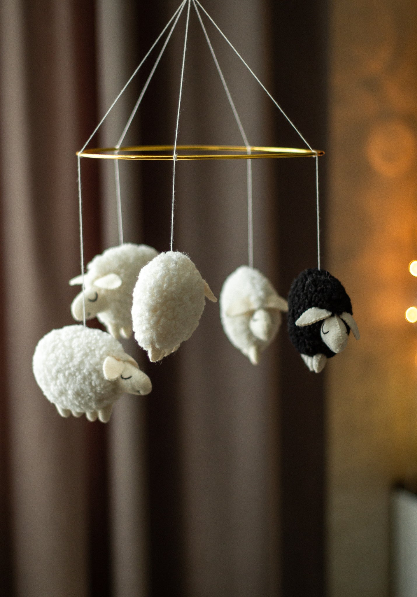 Baby Sheep Mobile for Crib - WoollyFox