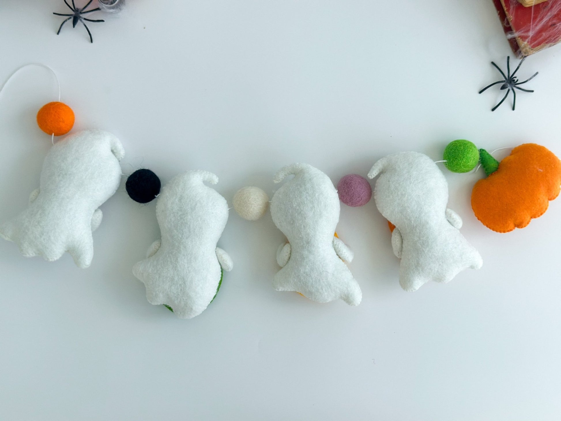 BOO Ghost Garland – Handmade Felt Halloween Decoration for Nursery or Party - WoollyFox
