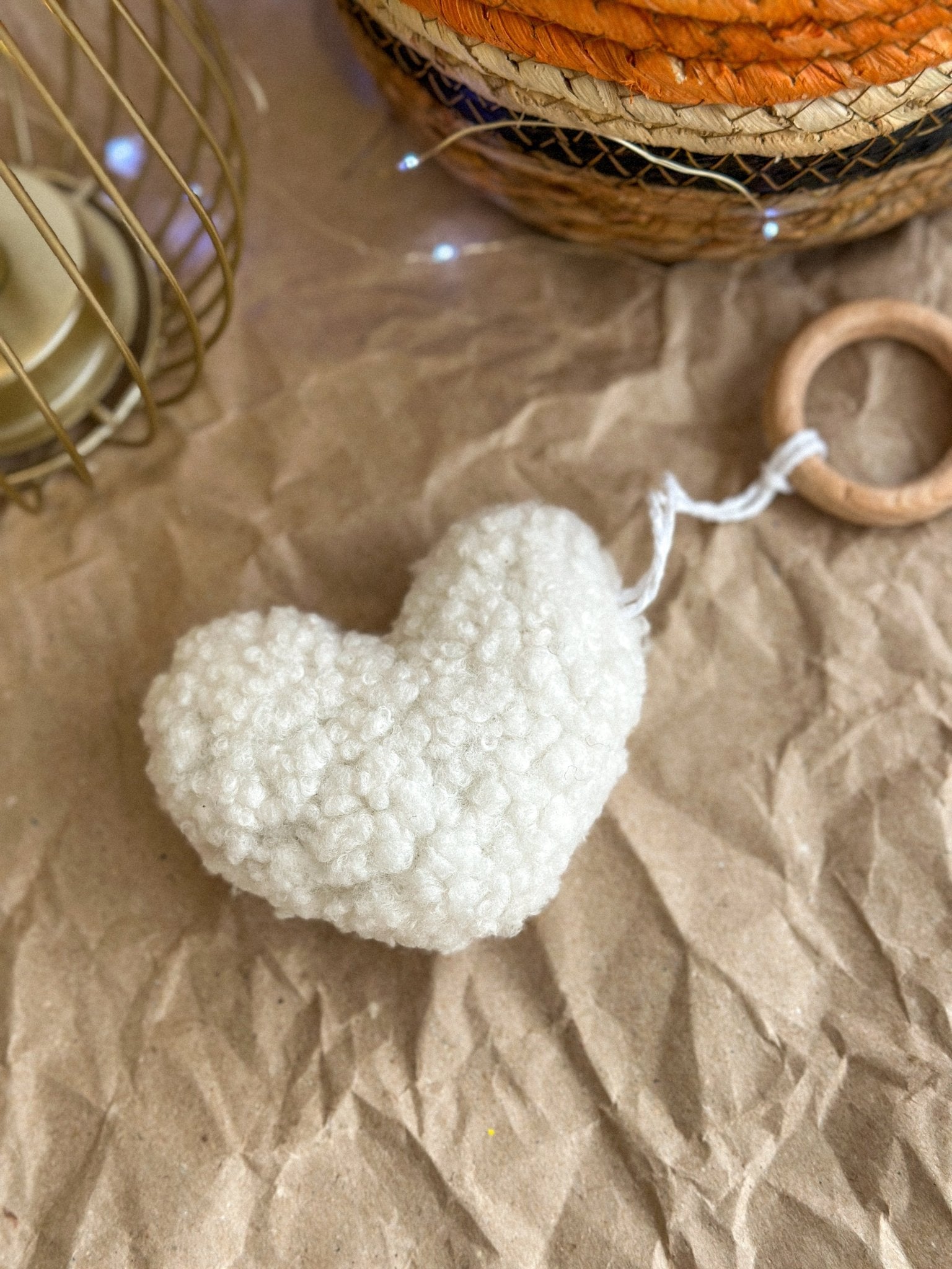 Boucle Heart Ornament - WoollyFox
