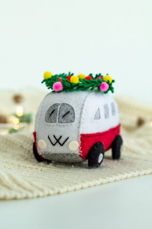 Bus Christmas Ornament Toy - WoollyFox