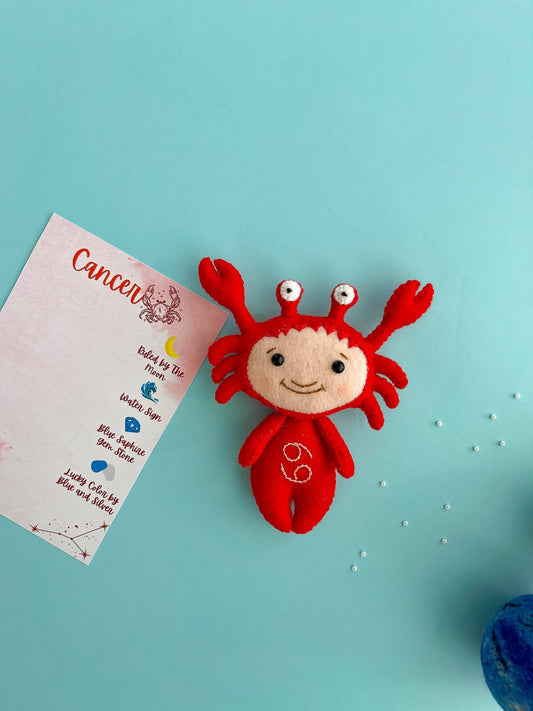 Cancer Zodiac Felt Doll - WoollyFox