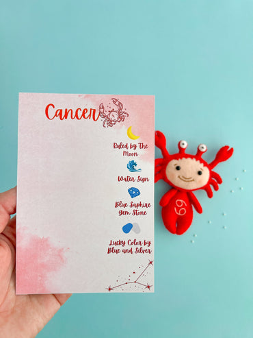 Cancer Zodiac Felt Doll - WoollyFox
