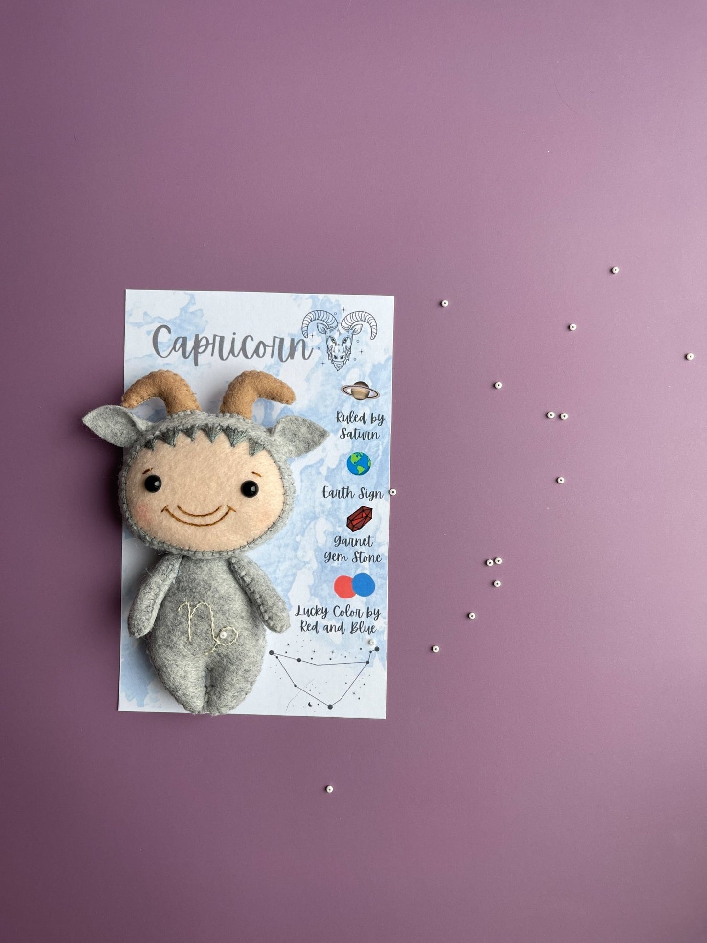 Capricorn Zodiac Felt Doll - WoollyFox