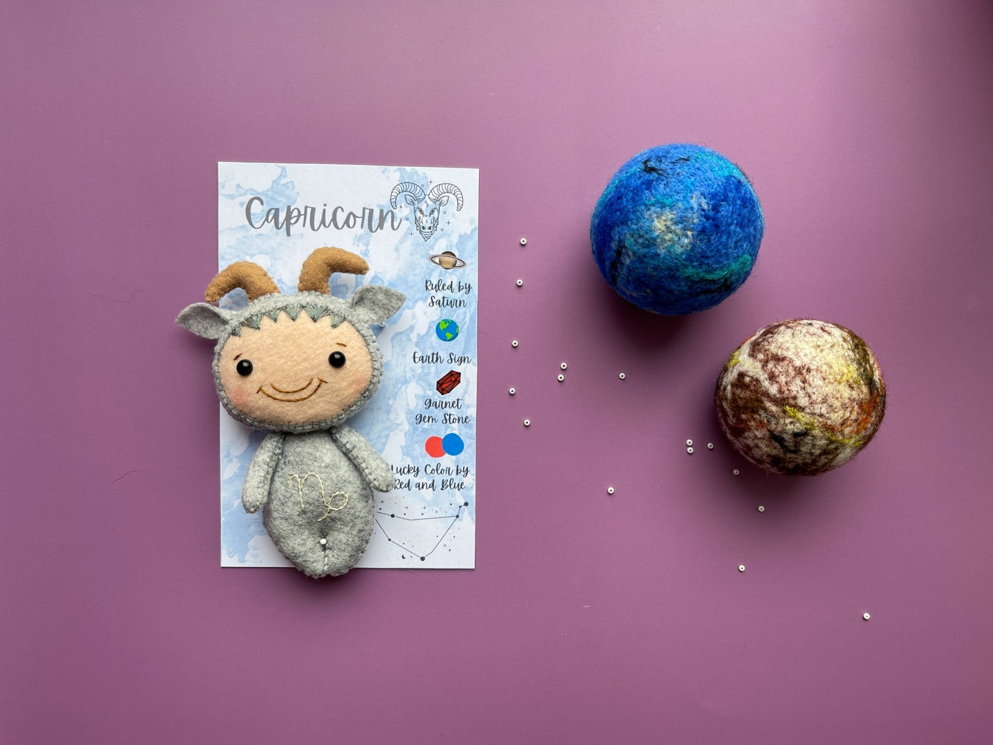 Capricorn Zodiac Felt Doll - WoollyFox