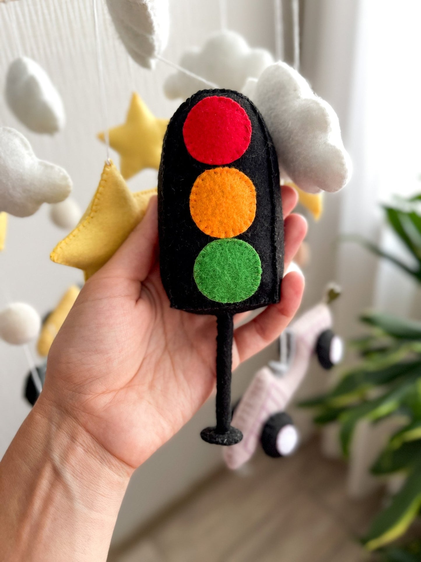 Cars Nursery Mobile – Handmade Felt Crib Mobile for Baby Boys - WoollyFox