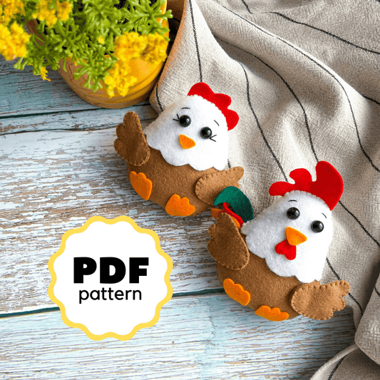 Chicken and Cuckoo Pattern PDF - WoollyFox
