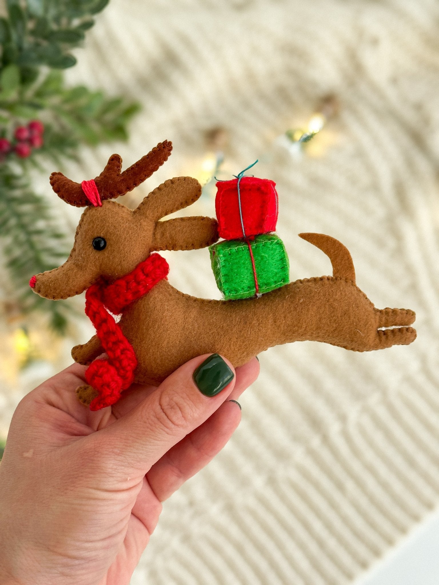 Christmas Dog Ornament - WoollyFox