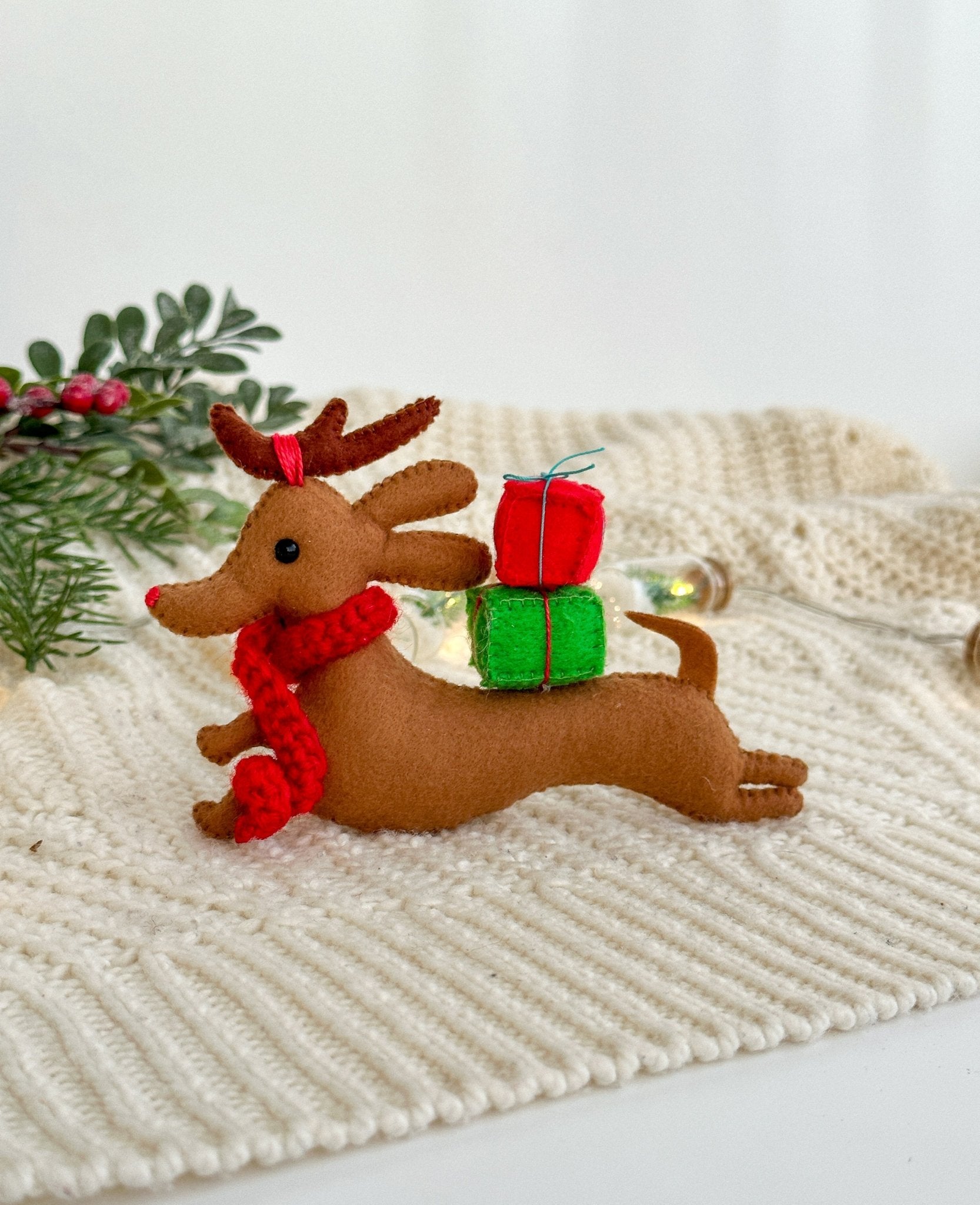 Christmas Dog Ornament - WoollyFox
