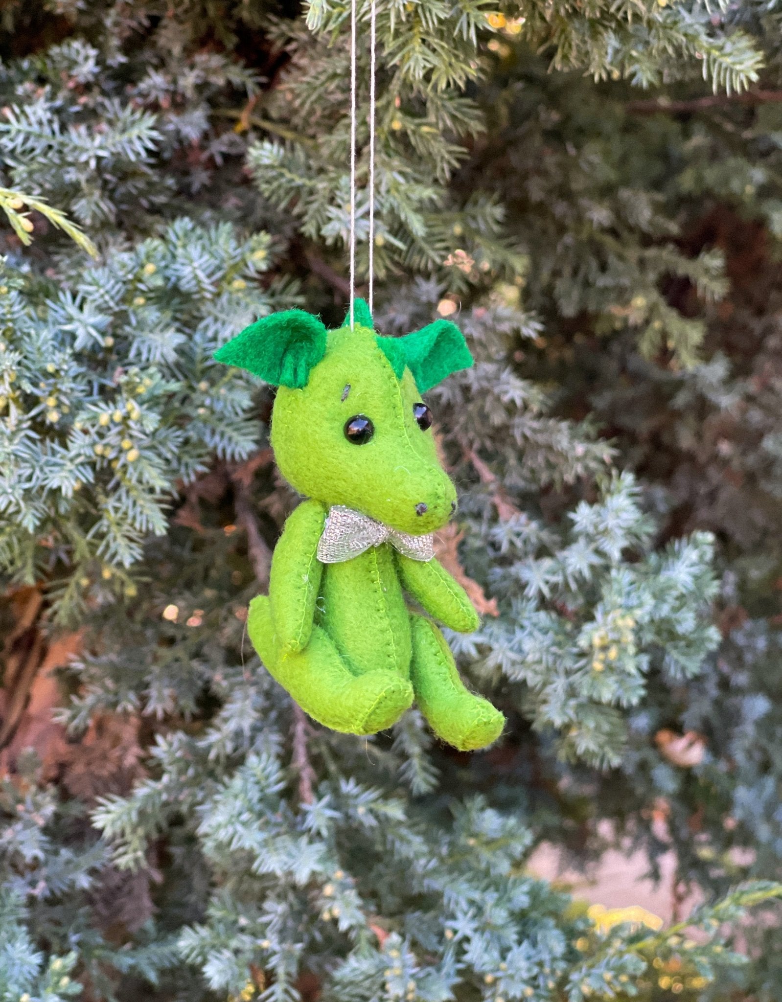 Christmas Dragon Ornament - WoollyFox