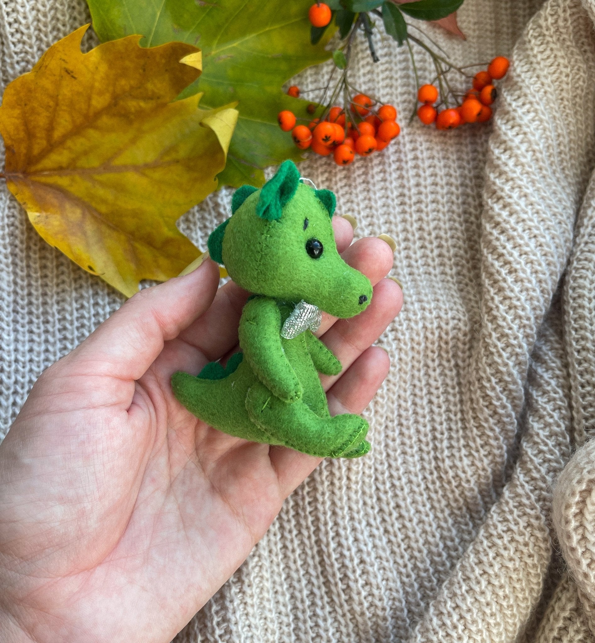 Christmas Dragon Ornament - WoollyFox