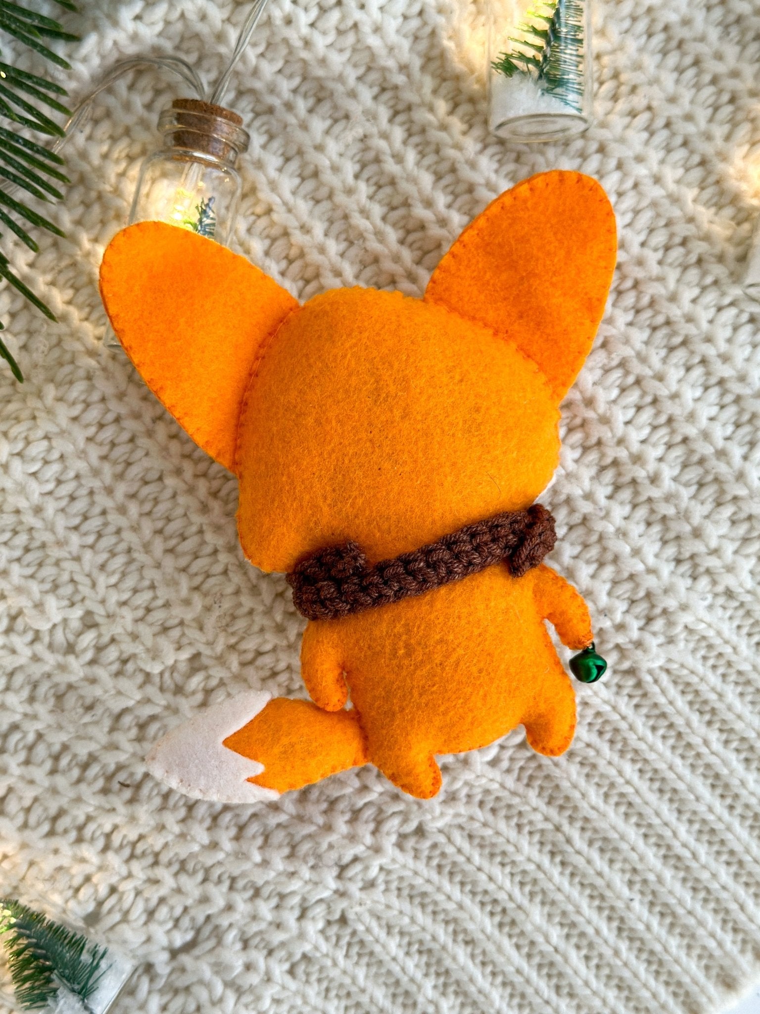 Christmas Felt Fox Ornament - WoollyFox