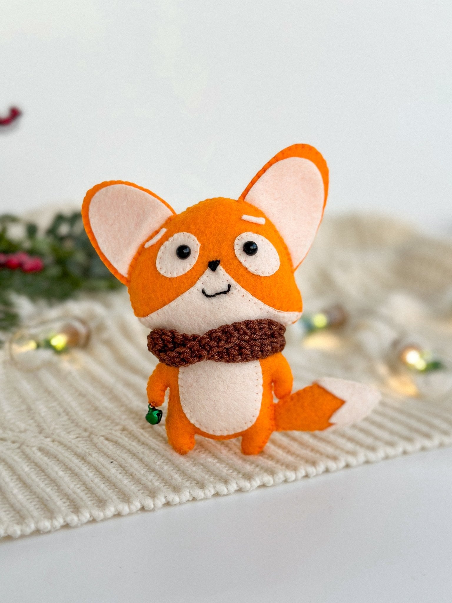 Christmas Felt Fox Ornament - WoollyFox