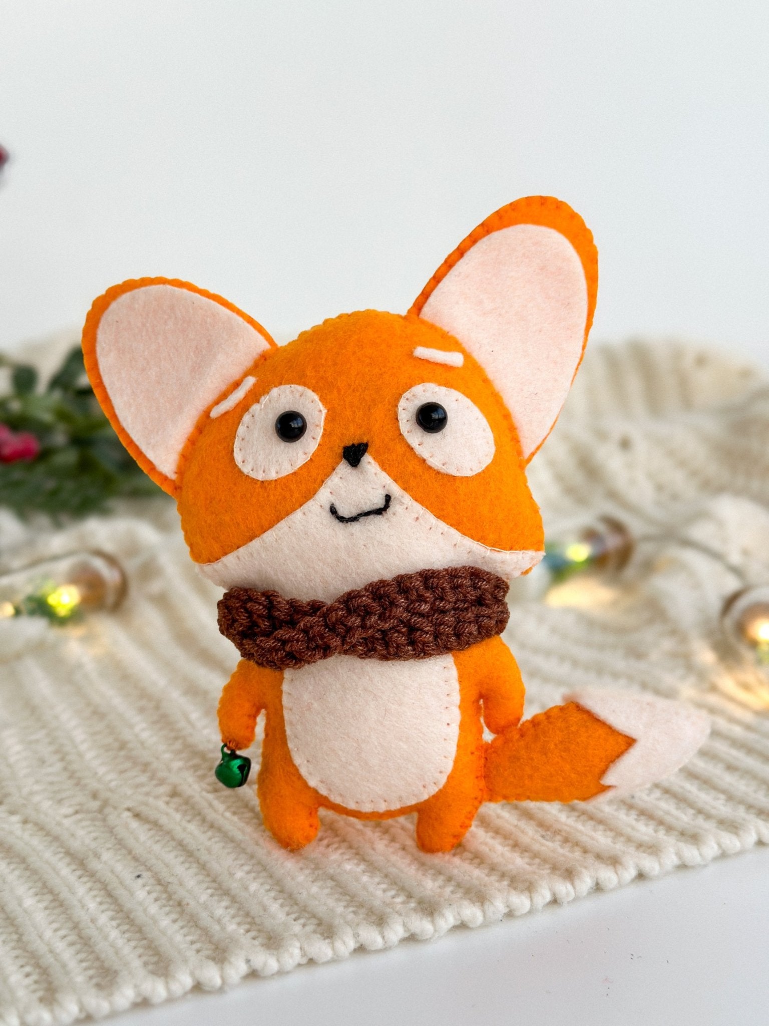 Christmas Felt Fox Ornament - WoollyFox