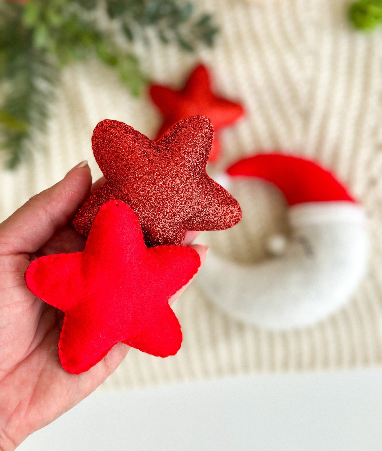 Christmas Ornaments Moon And Stars - WoollyFox