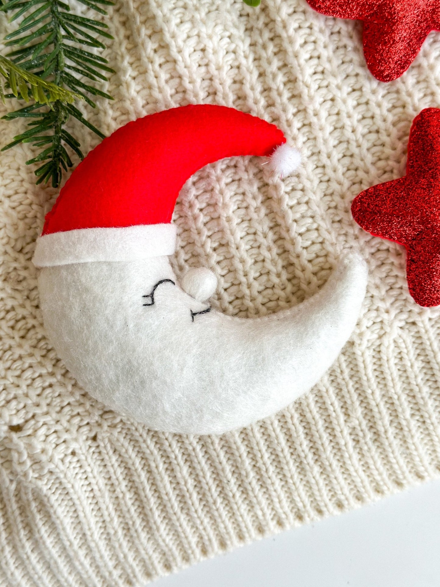 Christmas Ornaments Moon And Stars - WoollyFox