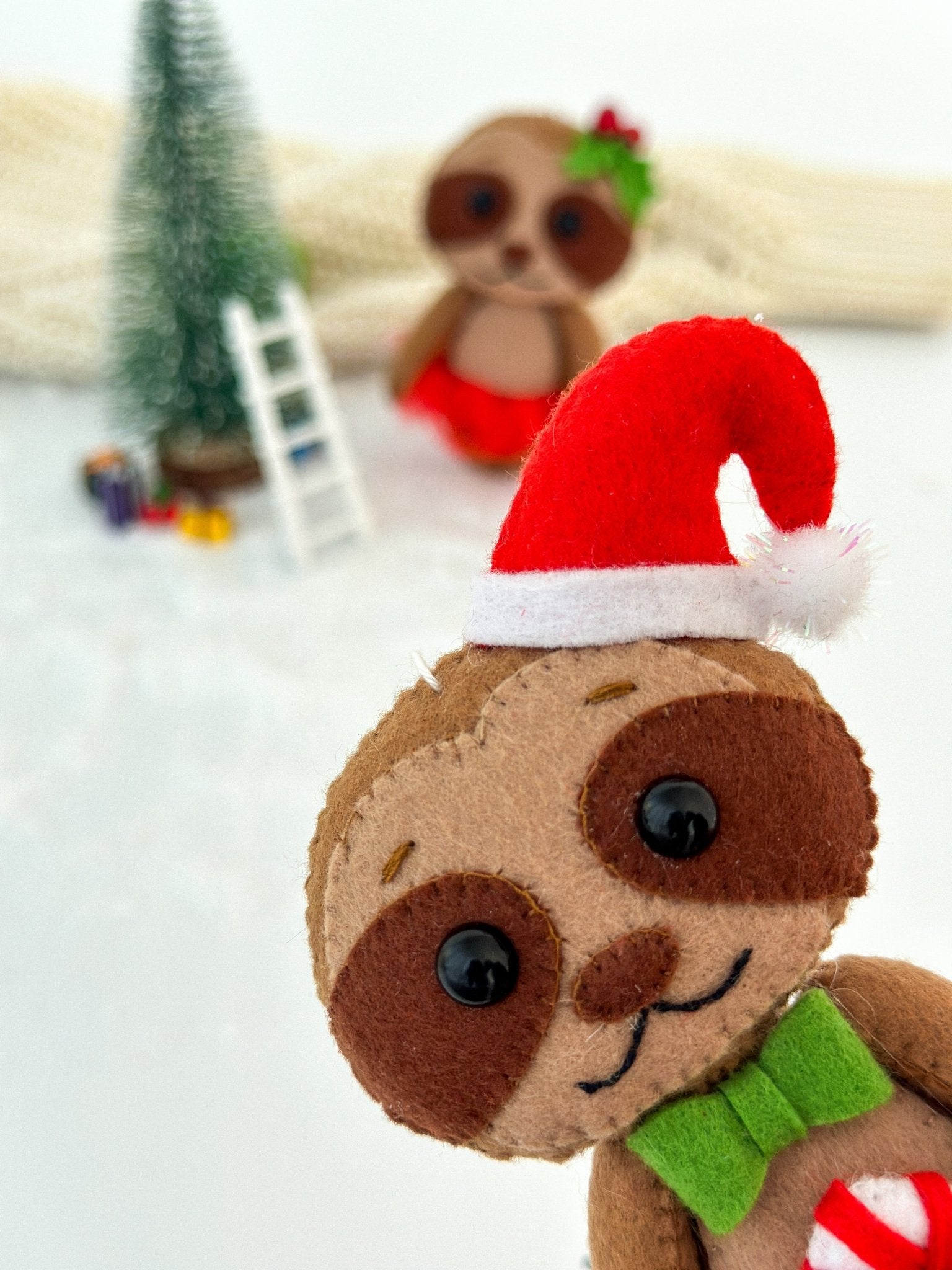 Christmas Sloth Ornament - WoollyFox