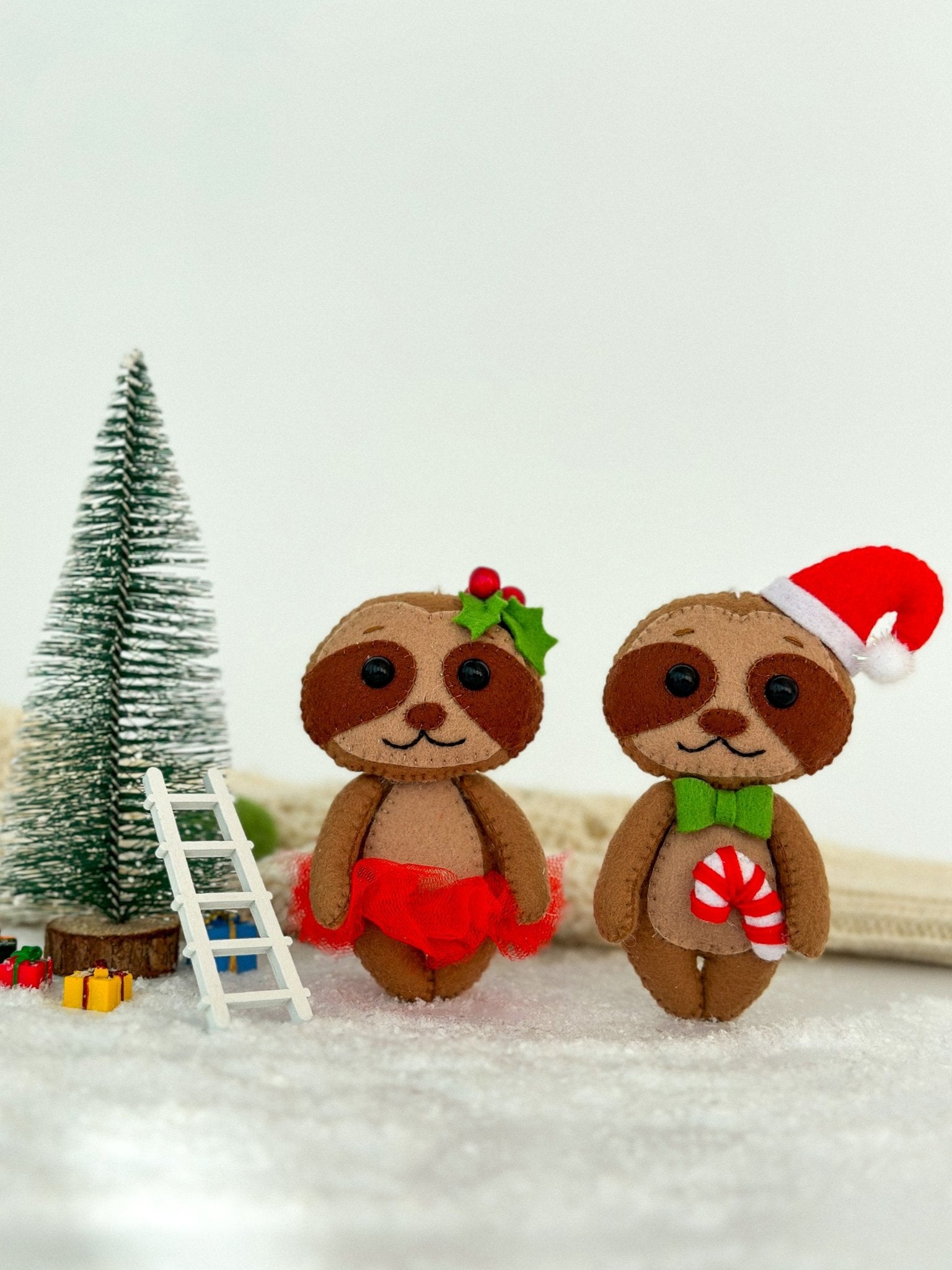 Christmas Sloth Ornament - WoollyFox