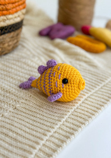 Crochet Fish Plush – Handmade Cotton Amigurumi Toy for Kids - WoollyFox