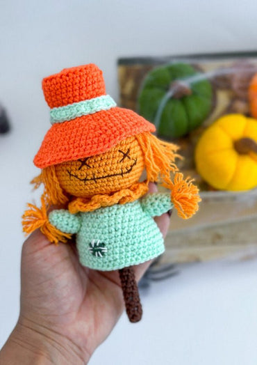 Crochet Scarecrow Doll – Handmade Halloween Decor or Gift Idea - WoollyFox