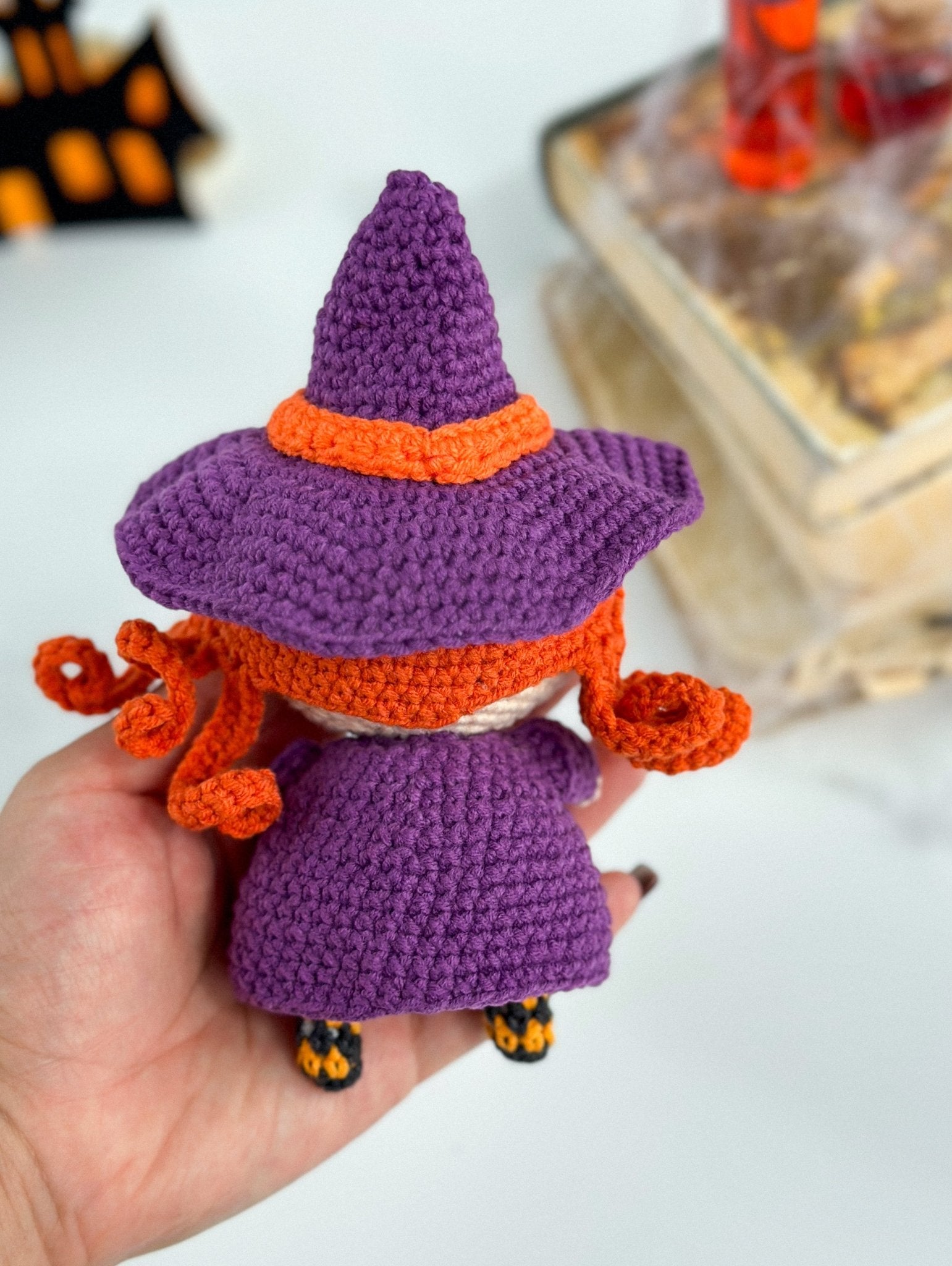 Crochet Witch Doll – Handmade Halloween Amigurumi Decor - WoollyFox