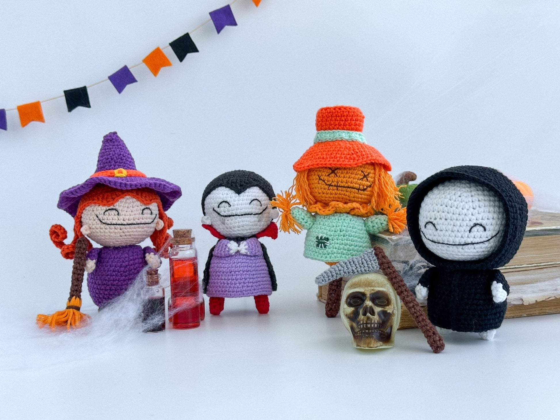 Crochet Witch Doll – Handmade Halloween Amigurumi Decor - WoollyFox