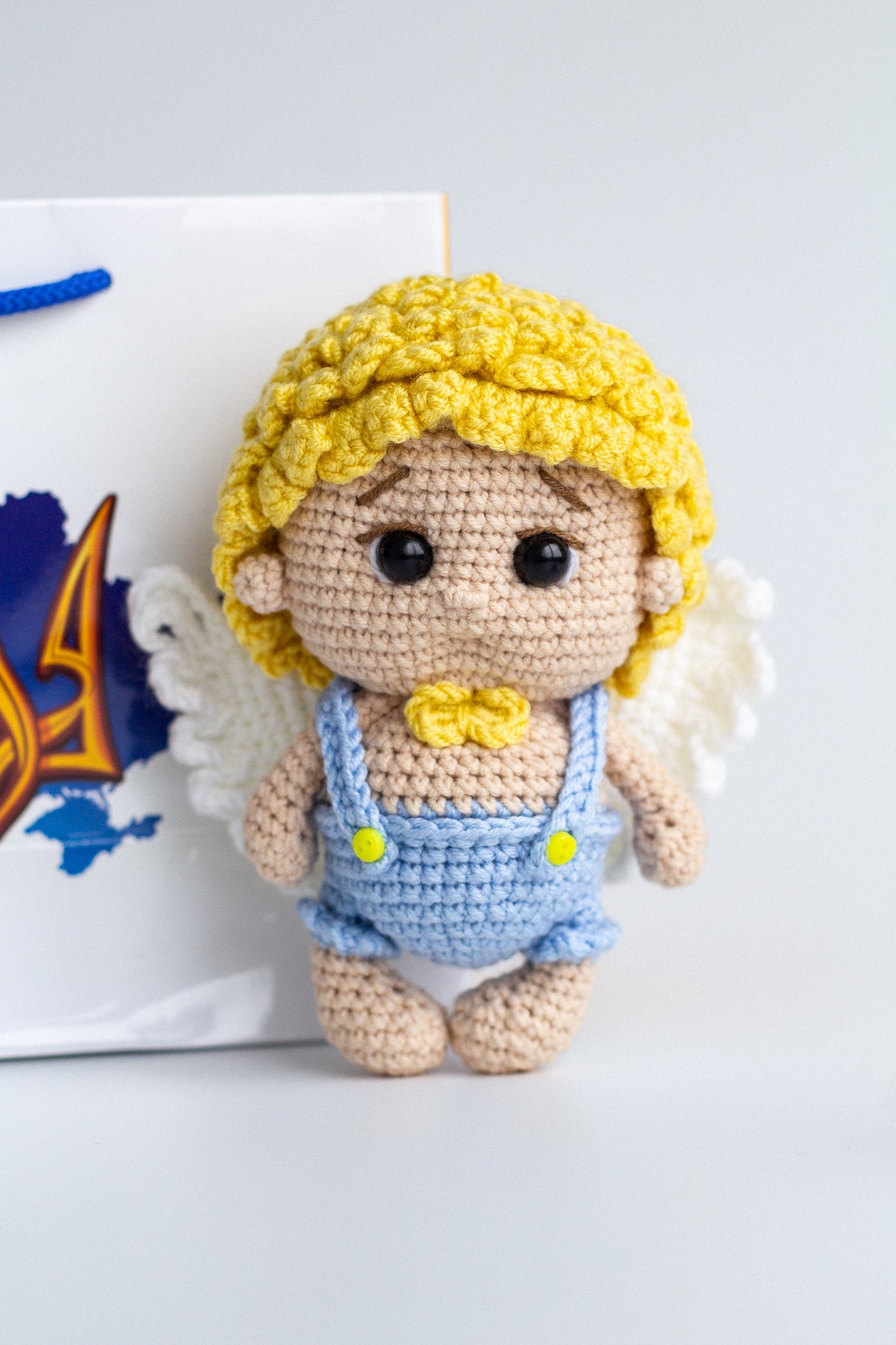 Cupid crochet, Amigurumi angel doll - WoollyFox