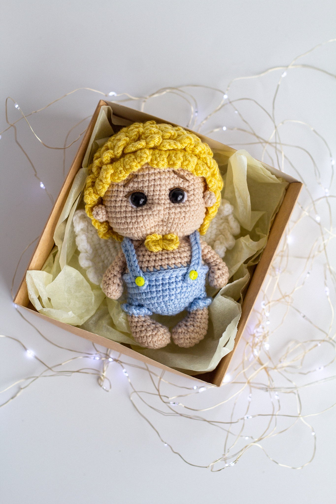 Cupid crochet, Amigurumi angel doll - WoollyFox