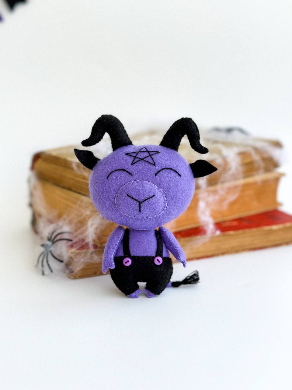 Cute Baphomet Halloween Ornament – Spooky - Cute Felt Decoration - WoollyFox