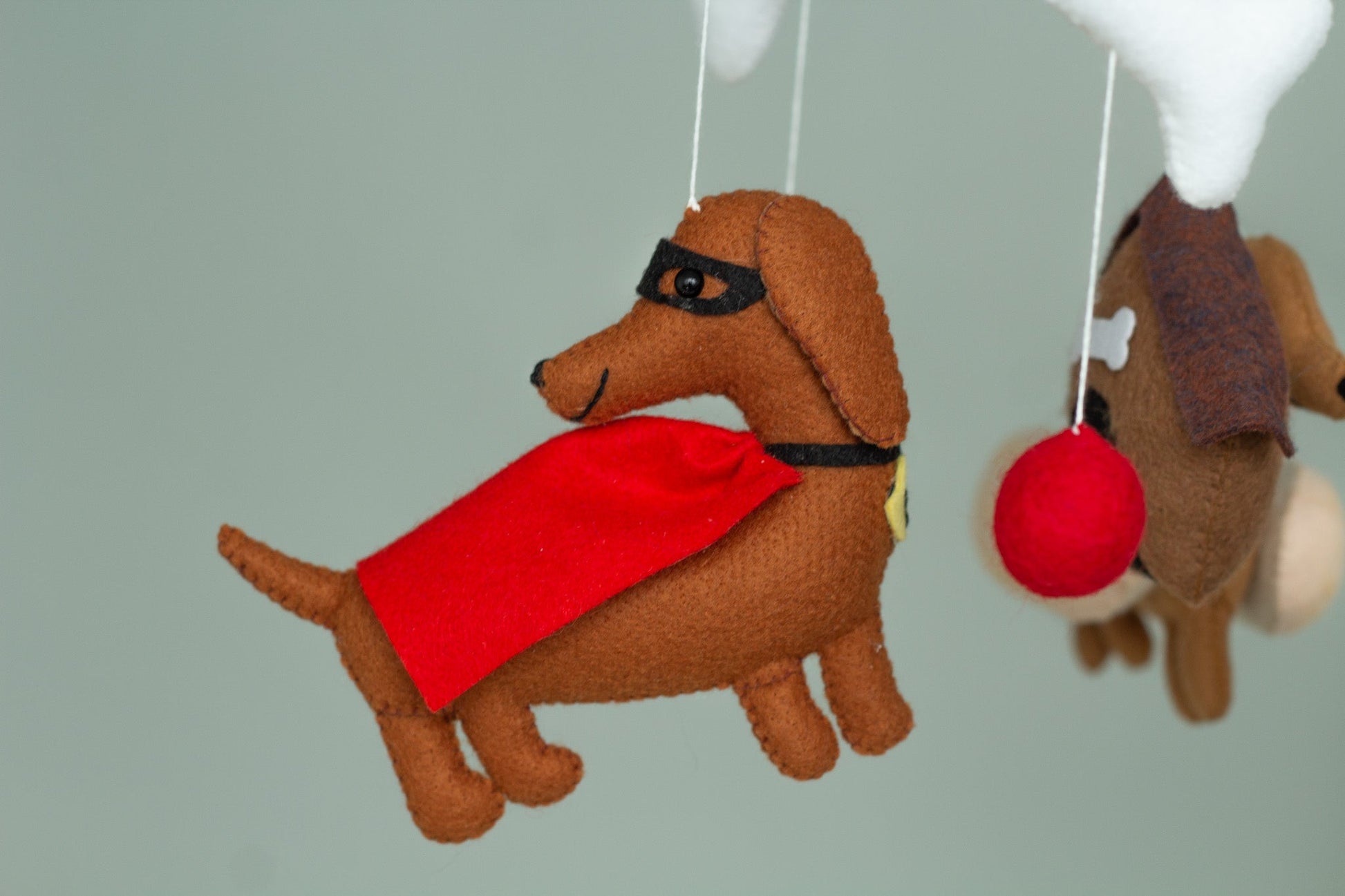Dogs baby crib mobile - Dachshund Mobile - WoollyFox