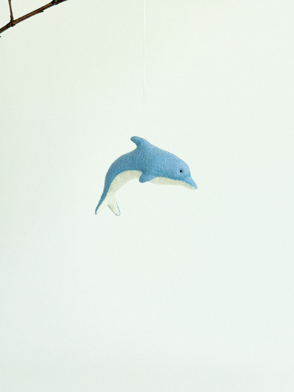 Dolphin Felt Ornament | Handmade Felt Toy | Ocean Animal Decor - WoollyFox