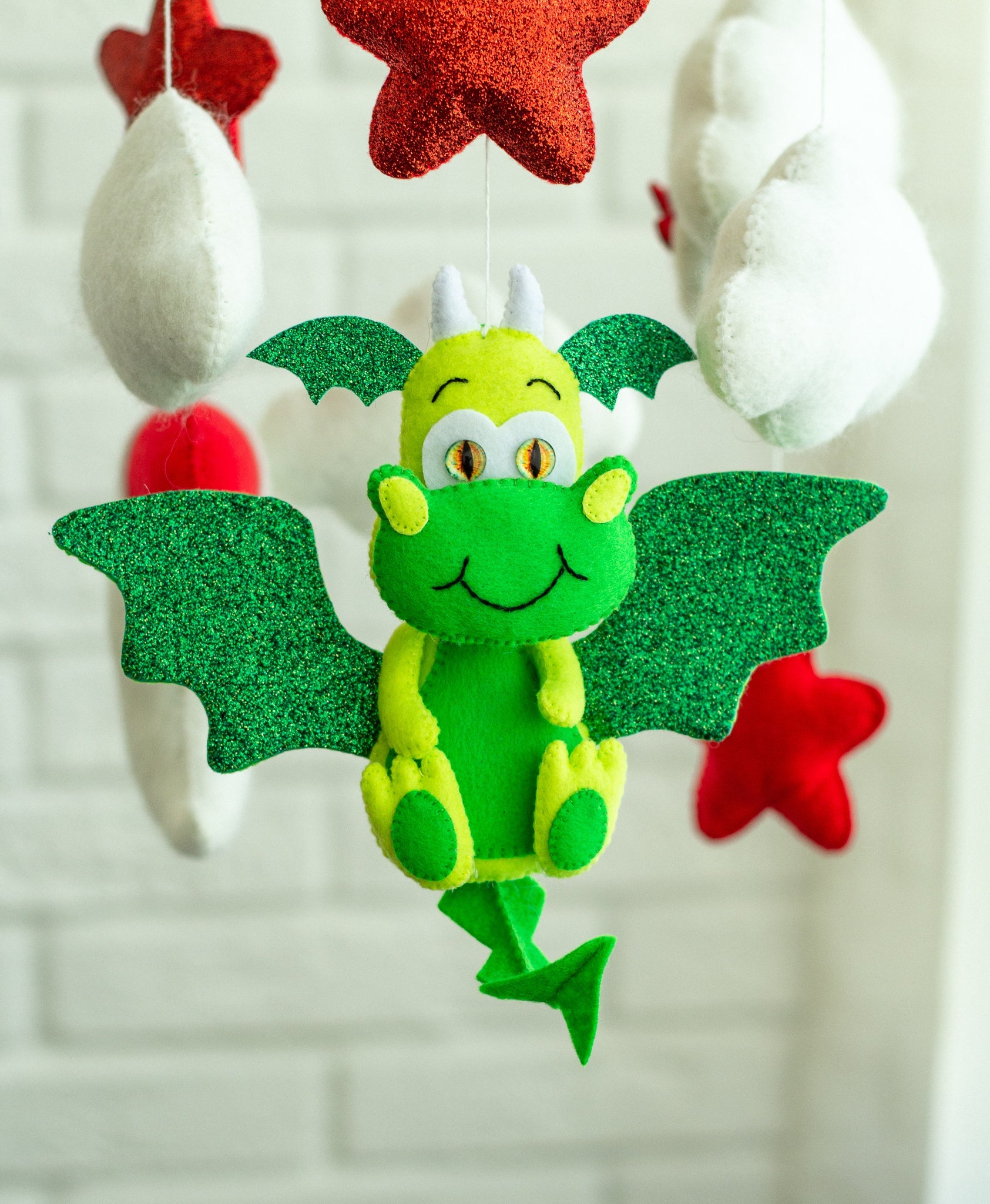 Dragon Baby Mobile - WoollyFox