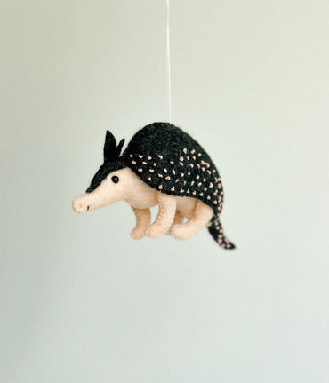 Felt Armadillo Ornament - WoollyFox