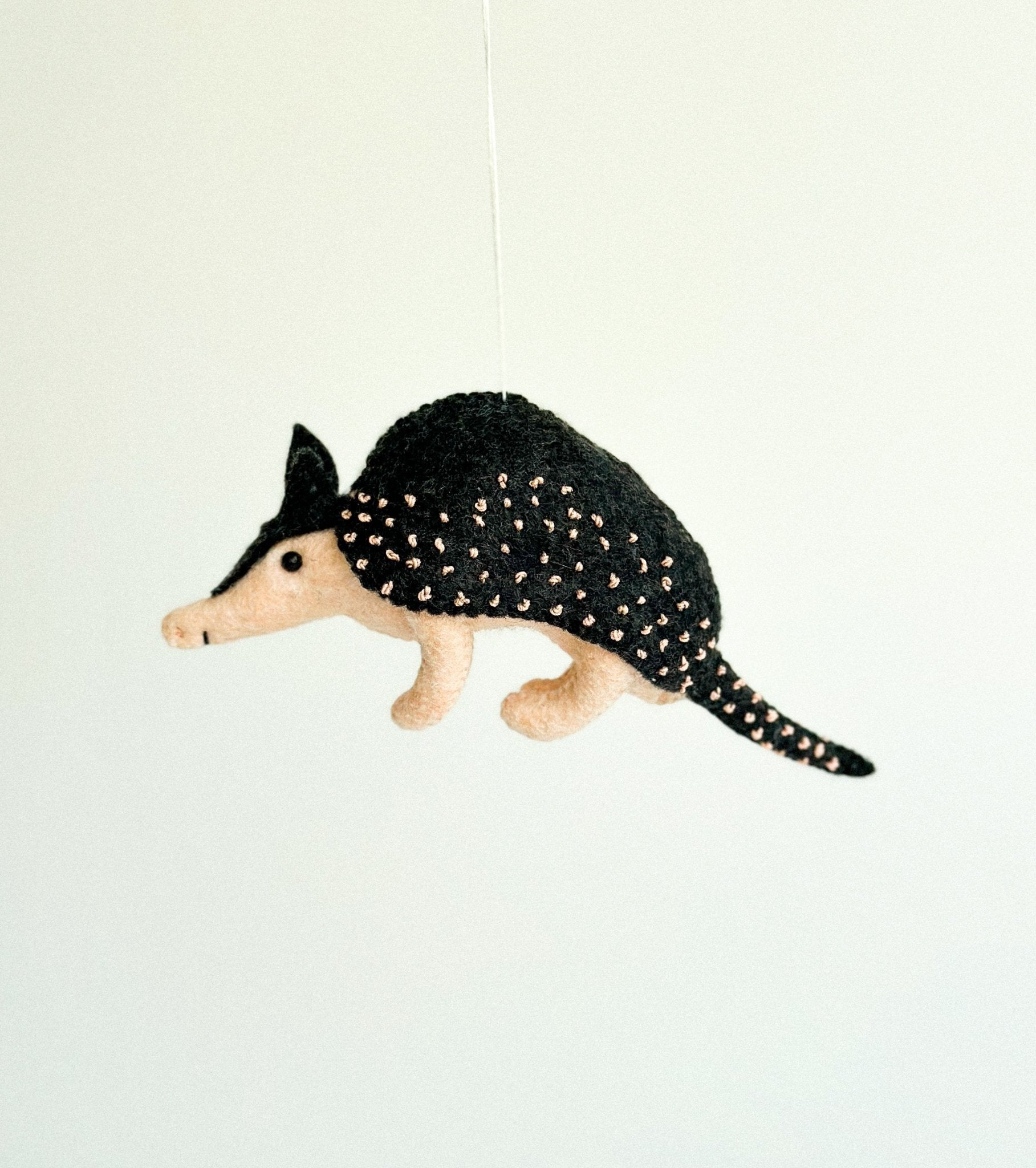 Felt Armadillo Ornament - WoollyFox