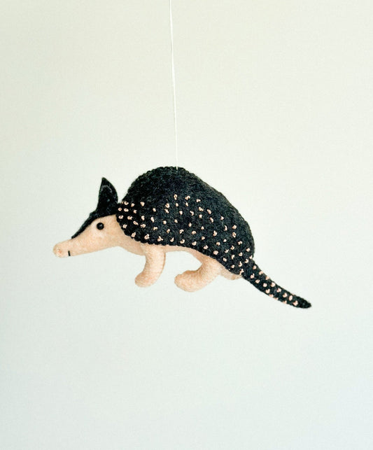 Felt Armadillo Ornament - WoollyFox
