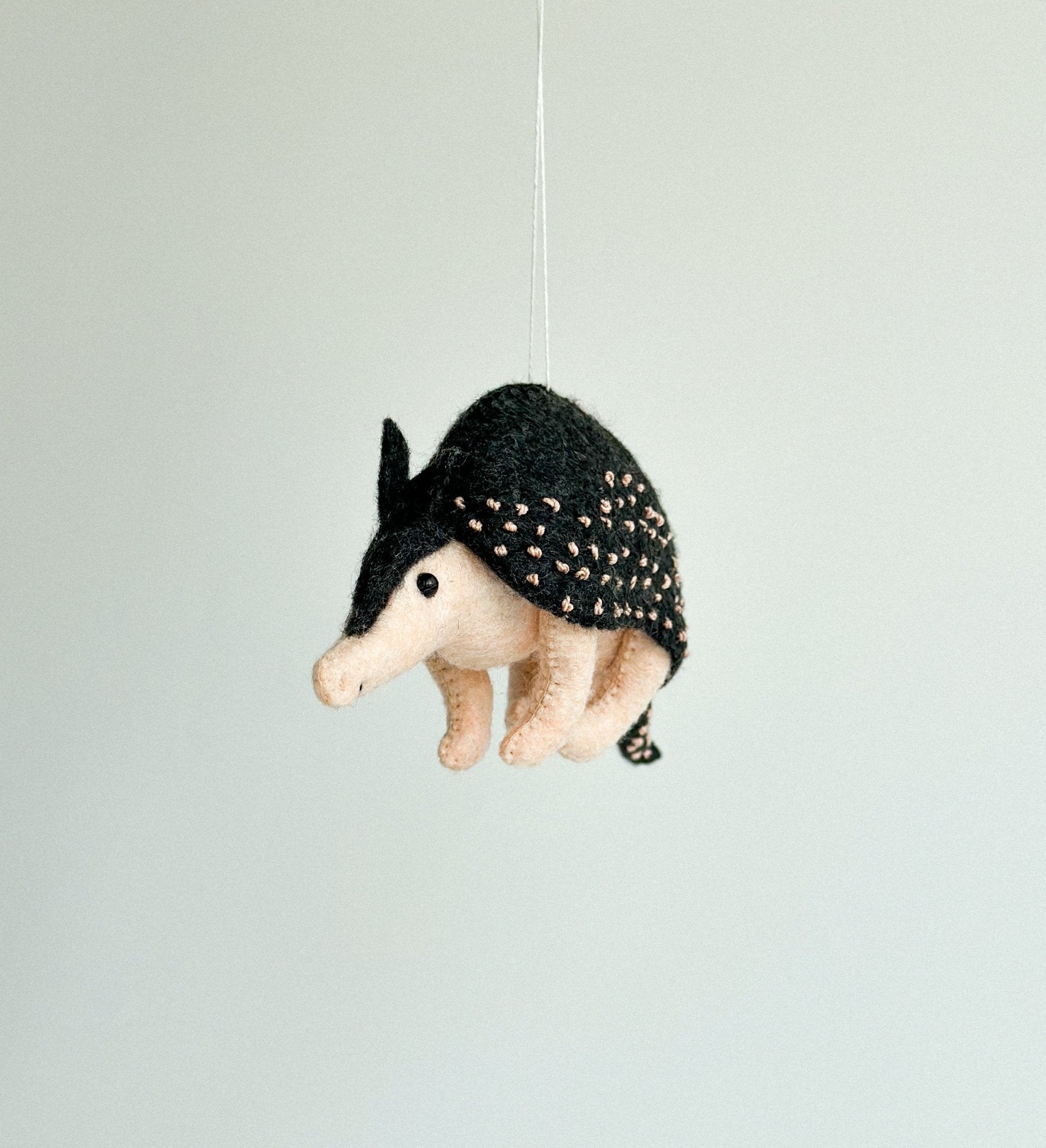 Felt Armadillo Ornament - WoollyFox