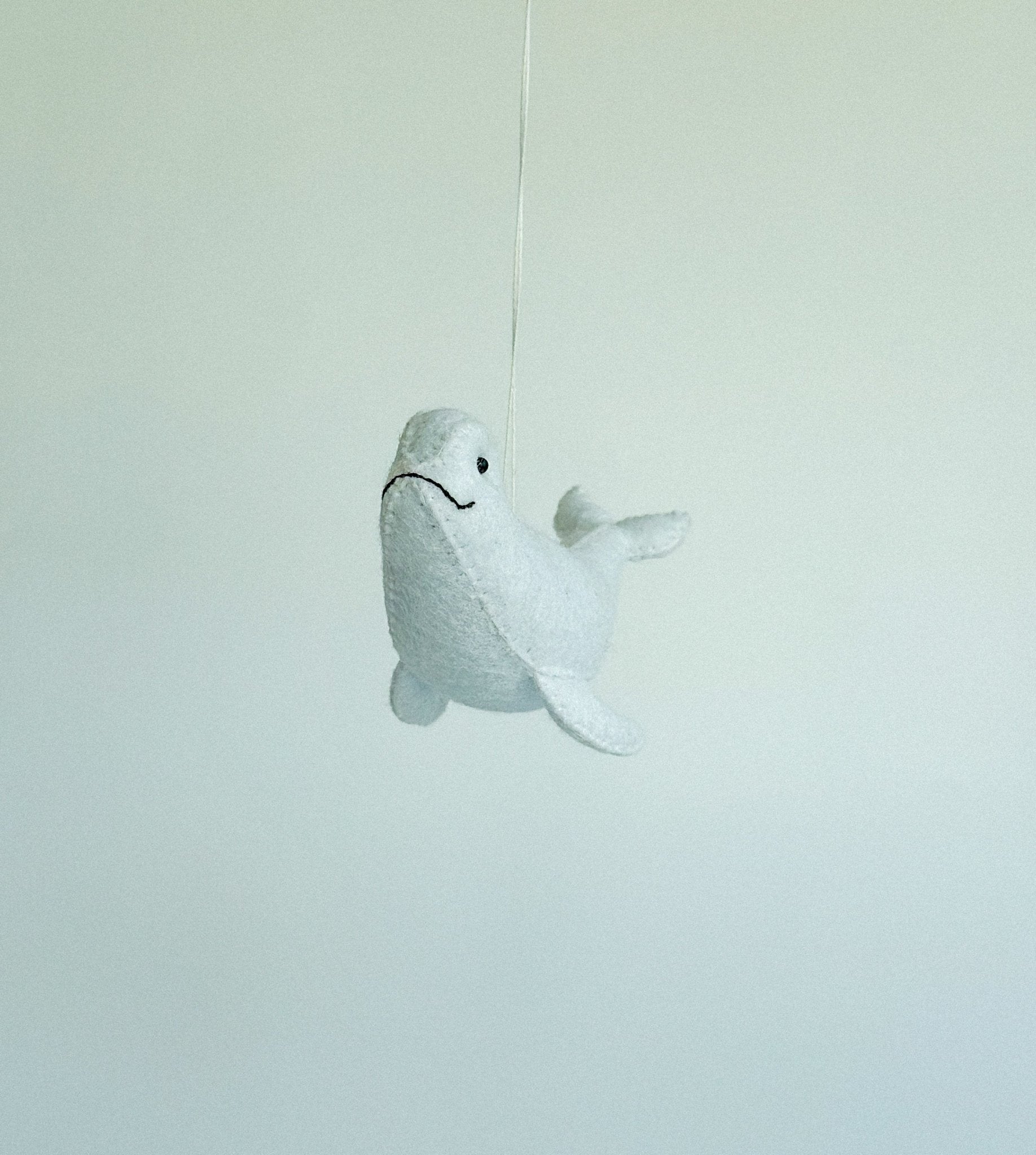 Felt Beluga Whale Ornament - WoollyFox
